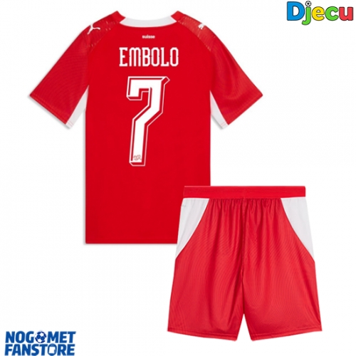 Švicarska Breel Embolo #7 Domaci Dres za djecu SP 2026 Kratak Rukav (+ Kratke hlače)